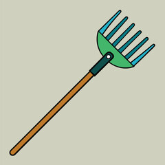 garden rake vector