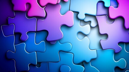 Obraz premium Colorful puzzle pieces background