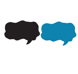 Cute cartoon hand drawn vector Scary Speech Bubble silhouette.
