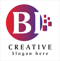 bi Creative Logo Concept New Locking