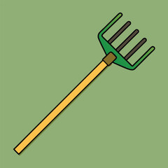 garden rake vector