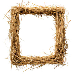 Straw frame rustic design natural texture