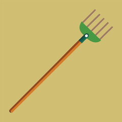 garden rake vector