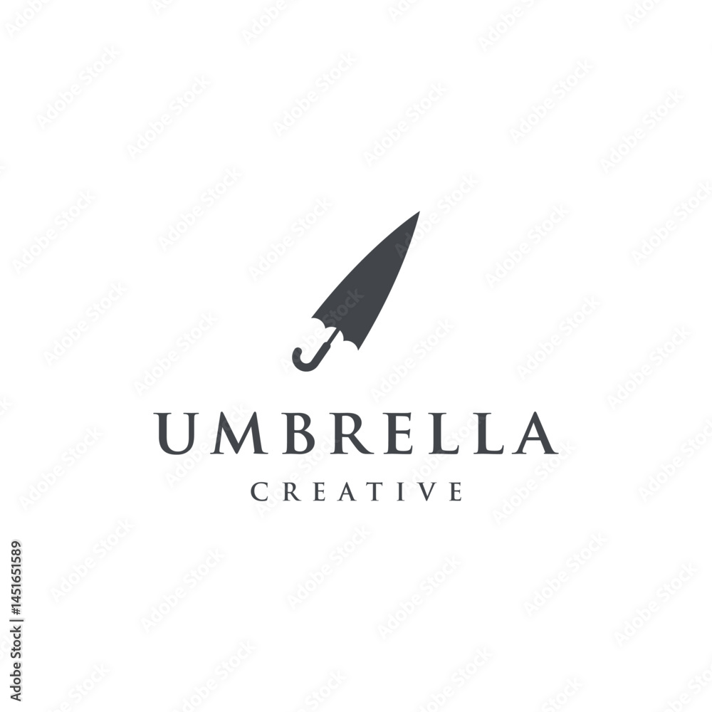 Wall mural umbrella logo template design with unique and creative concept.