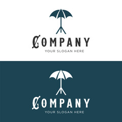 Umbrella logo template design with unique and creative concept.
