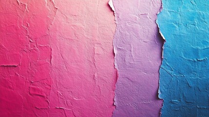 Naklejka premium Colorful Textured Wall Sections Featuring Pink, Purple, and Blue Hues