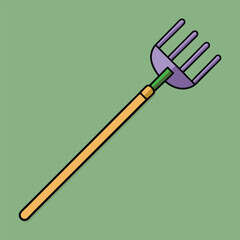 garden rake vector