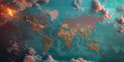 World Map Banner