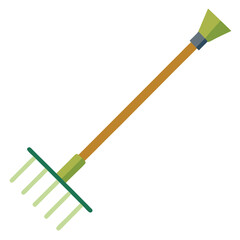 garden rake vector