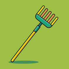 garden rake vector