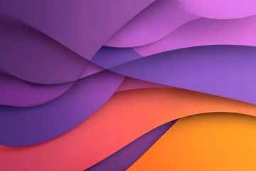 Abstract Purple Orange Waves Background Design for Website and Presentation