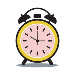 clock Design. Minimal Clock design. Flat Design Time Icon Alarm Clock Concept