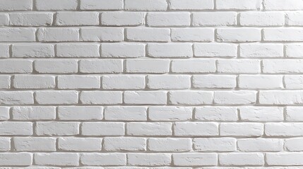 Obraz premium Modern white brick wall texture clean whitewashed bricks soft lighting background minimal design elements