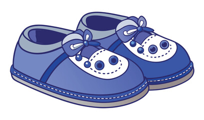 blue baby shoes