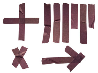 Brown Paper Tape Strips Set Illustration for Scrapbooking, Craft, and DIY Projects