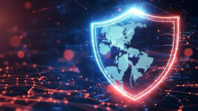 Comprehensive Cybersecurity Shield with Digital Network Protection Design