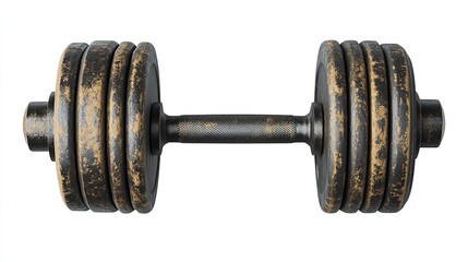 Fototapeta premium Antique dumbbell, top view