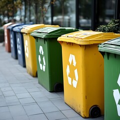 Recycling building with natural design elements high resolution picture