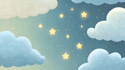 Minimalist clouds in the sky