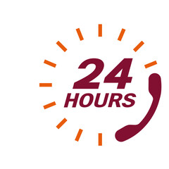 24 Hours Icon Graphic