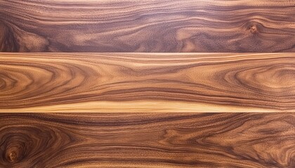 Obraz premium Close-up view of polished wood planks. Natural wood grain patterns, warm brown tones. Smooth, even surface