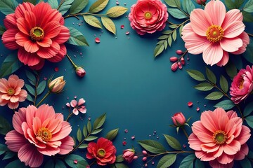 Intricate floral design forming a continuous backdrop , elegant, floral, illustration