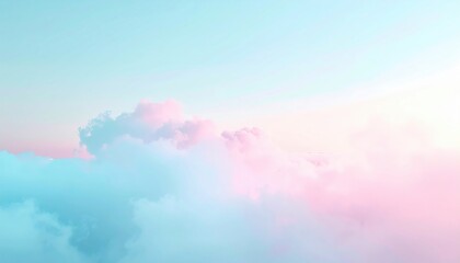 Obraz premium Captivating sunset over soft clouds serene atmosphere digital art dreamy sky aesthetic viewpoint nature's beauty