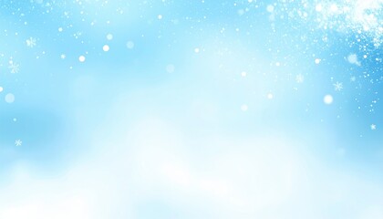 Fototapeta premium Winter wonderland snowfall outdoor landscape natural environment calm serenity blue sky concept