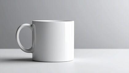 Obraz premium Creative coffee mug mockup studio setting product photography minimalist background side view branding concept for custom designs