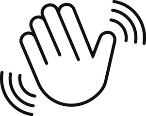waving hand icon