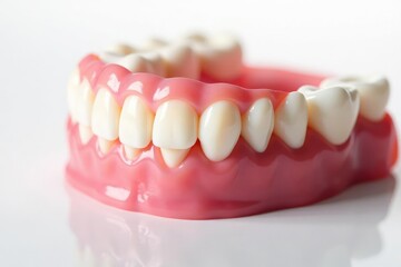 Fototapeta premium Severe tooth decay, highlighted against white backdrop , oral hygiene, background, stock photo