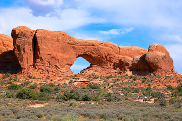 Arches National Park, Utah: View of North Window Arch.