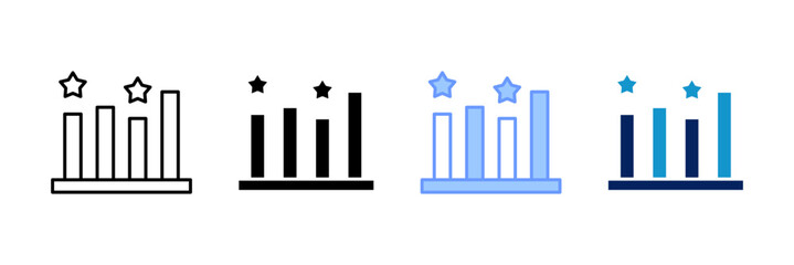 Obraz premium Ranking Icon Set Multiple Style Collection
