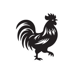 chicken vector silhouette clip art logo illustration