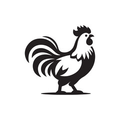 chicken vector silhouette clip art logo illustration