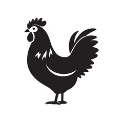 chicken vector silhouette clip art logo illustration