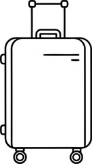 Elegant travel suitcase illustration in continuous line art capturing a minimal aesthetic perfect for tourism packing luggage and travel accessory design inspiration