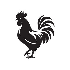 chicken vector silhouette clip art logo illustration