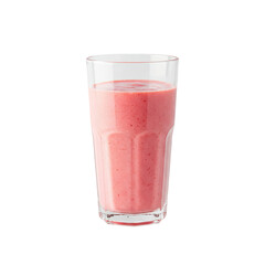 A glass of strawberry milkshake