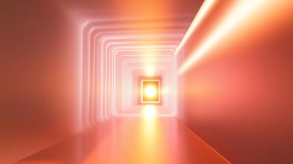 Abstract glowing tunnel
