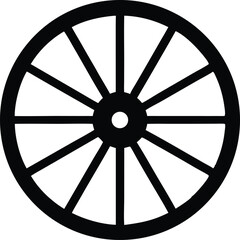 wagon wheel silhouette vector isolated © Ash