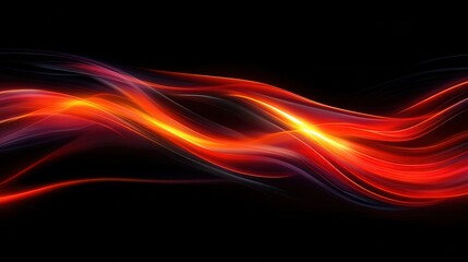 Abstract fiery curves glow against a black backdrop. Use for modern designs or energy themed projects.
