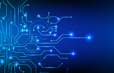 Circuit board background. featuring futuristic electronic technology cyber network concept.