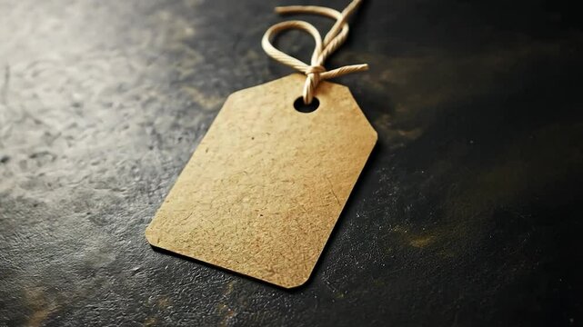 Empty kraft paper tag