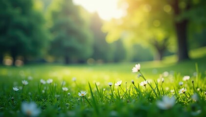 Fototapeta premium Abstract blurred nature scene, perfect for design overlays, element, background