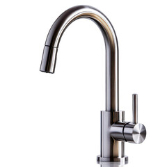 Modern stainless steel kitchen faucet png sleek kitchen faucet png contemporary kitchen faucet png high-end faucet png stainless steel faucet png kitchen sink faucet png transparent background image