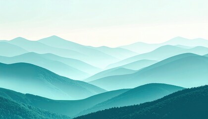 Stunning layered mountain views nature landscape aerial perspective serene environment tranquil atmosphere