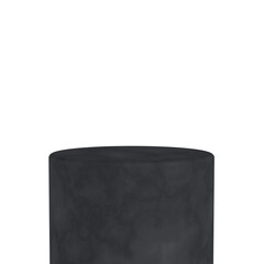3d render of black rocks with black podium. for display of promoted products