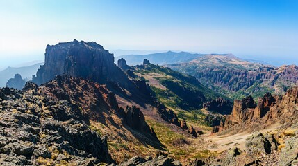 Naklejka premium Rocky mountain panorama