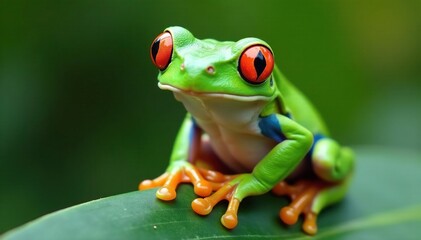 Green tree frog perched on white, vibrant skin, skin, reptile, tropical